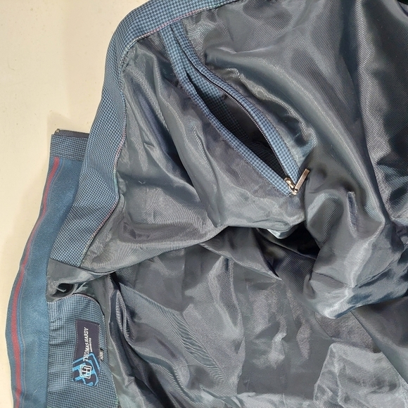 Thomas Hardy Blue Jacket Size L Classic Herringbone Zip Up Members High Neck L - Picture 6 of 11